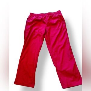 Danskin Now Red Capri Jogger Pants Women’s XL Stretch Lounge Yoga Activewear